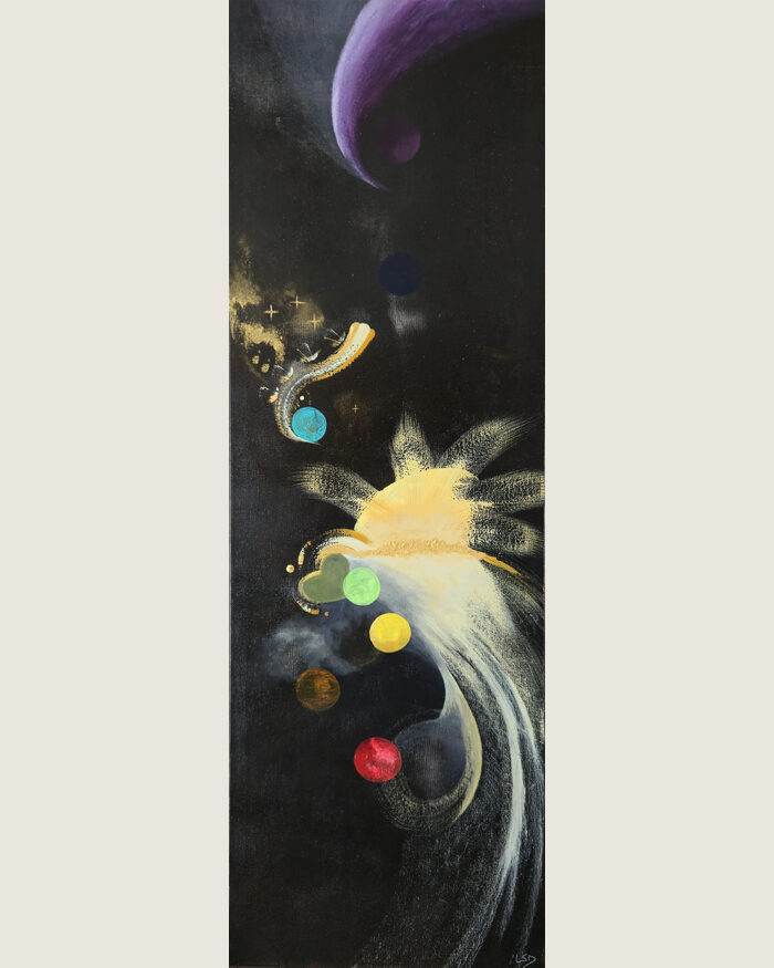 Galaxy, composition verticale abstraite
