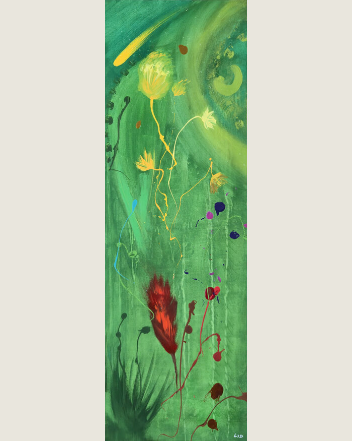 Jungle Flowers, composition florale verticale